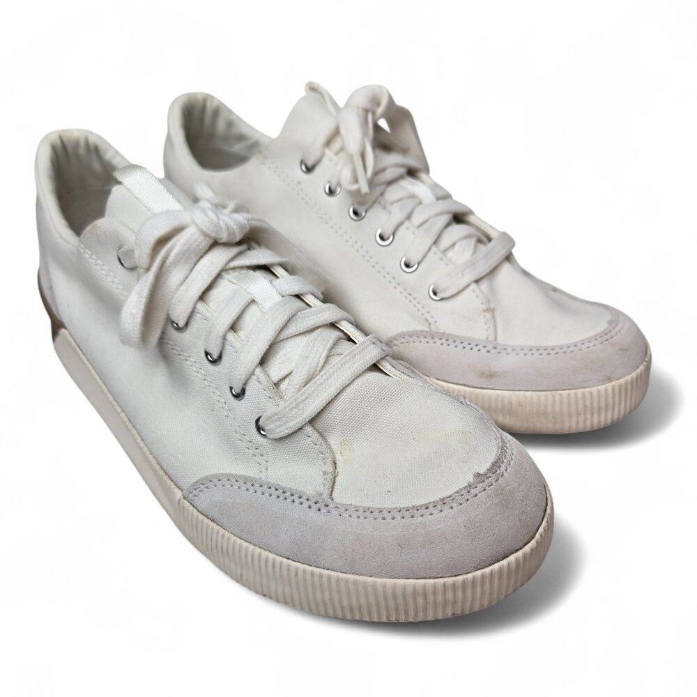 Sorel Out N About Sneaker Women's White Canvas Everyday Boating Gum Back 9.5‎